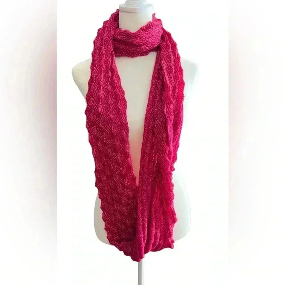 Pink & Metallic Gold Infinity Scarf - Picture 3 of 5